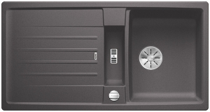 Blanco Lexa 5 S Silgranit PuraDur 2, Farbe felsgrau, InFino Ablauf, 524921