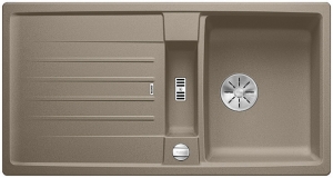 Blanco Lexa 5 S Silgranit PuraDur 2, Farbe tartufo, InFino Ablauf, 524927