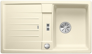 Blanco Lexa 45 S Silgranit PuraDur 2, Farbe jasmin, InFino Ablauf, 524905