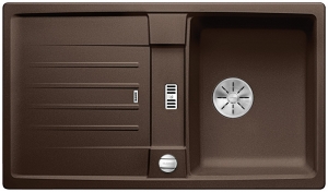 Blanco Lexa 45 S Silgranit PuraDur 2, Farbe cafe, InFino Ablauf, 524909
