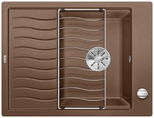Blanco Elon 45 S Einbausple Silgranit PuraDur, Farbe muskat, InFino Ablauf, 524822