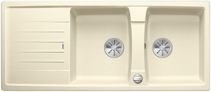 Blanco Lexa 8 S Silgranit PuraDur 2, Farbe jasmin, InFino Ablauf, 524975