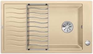 Blanco Elon XL 8 S Einbausple Silgranit PuraDur, Farbe champagner, InFino Ablauf, 524866