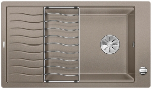Blanco Elon XL 8 S Einbausple Silgranit PuraDur, Farbe tartufo, InFino Ablauf, 524867