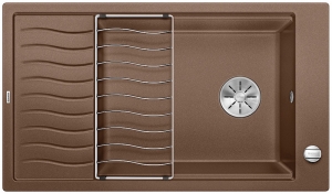 Blanco Elon XL 8 S Einbausple Silgranit PuraDur, Farbe muskat, InFino Ablauf, 524868