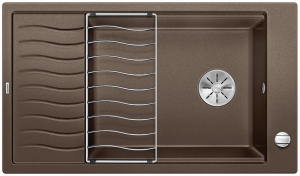 Blanco Elon XL 8 S Einbausple Silgranit PuraDur, Farbe cafe, InFino Ablauf, 524869