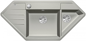 Blanco Lexa 9 E Silgranit PuraDur 2, Farbe perlgrau, InFino Ablauf, 524993