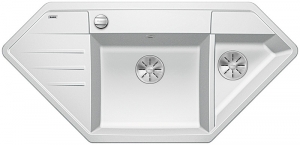 Blanco Lexa 9 E Silgranit PuraDur 2, Farbe weiss, InFino Ablauf, 524994