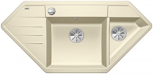 Blanco Lexa 9 E Silgranit PuraDur 2, Farbe jasmin, InFino Ablauf, 524995