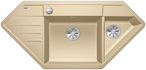 Blanco Lexa 9 E Silgranit PuraDur 2, Farbe champagner, InFino Ablauf, 524996