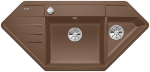 Blanco Lexa 9 E Silgranit PuraDur 2, Farbe muskat, InFino Ablauf, 524998