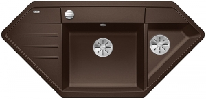 Blanco Lexa 9 E Silgranit PuraDur 2, Farbe cafe, InFino Ablauf, 524999