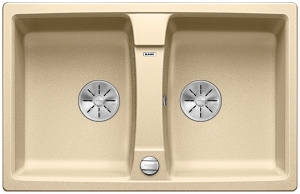 Blanco Lexa 8 Silgranit PuraDur 2, Farbe champagner, InFino Ablauf, 524956