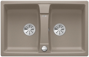 Blanco Lexa 8 Silgranit PuraDur 2, Farbe tartufo, InFino Ablauf, 524957