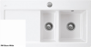 Villeroy & Boch Subway 60 flat, Farbe RW Stone White, Classicline, Becken rechts oder Becken links