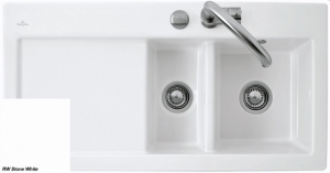 Villeroy & Boch Subway 60 XR Flat, Farbe RW Stone White, Classicline, Becken rechts oder Becken links