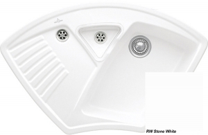 Villeroy & Boch Arena Eck, Farbe RW Stone White, Classicline