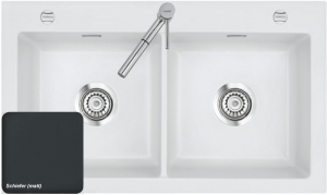 Systemceram KeraDomo MERA TWIN in Schiefer (matt), mit 5 Jahren Garantie