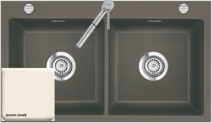 Systemceram KeraDomo MERA TWIN F in Jasmin (matt), mit 5 Jahren Garantie