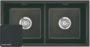 Systemceram KeraDomo MERA TWIN U in Schiefer (matt), mit 5 Jahren Garantie