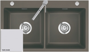 Systemceram KeraDomo MERA TWIN U/g in Satin (matt), geschliffene Oberseite, mit 5 Jahren Garantie