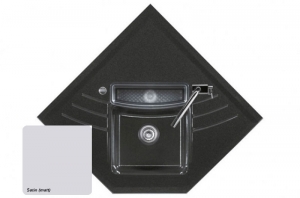 Systemceram KeraDomo VEGA ECK PLUS, Farbe Satin (matt), mit 5 Jahren Garantie