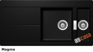 Schock Horizont D-150 A Einbau/Auflage, INKL. GLASSCHNEIDBRETT UND RESTESCHALE, Magma