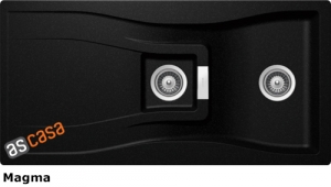 Schock Waterfall D-150 A Einbau/Auflage, INKL. GLASSCHNEIDBRETT UND RESTESCHALE, Magma