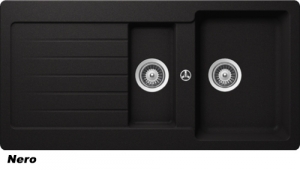 Schock Typos D-150 U Unterbau, INKLUSIVE RESTESCHALE, Nero