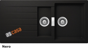 Schock Primus D-150 A Einbau/Auflage, INKL.RESTESCHALE, Nero