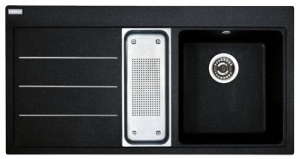 Franke Mythos Fusion MTF 651-100 Fragranit DuraKleen Onyx, Becken rechts