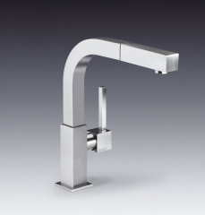 SMEG MDQ5-CSP Einhebelmischer, Design-Armatur, Edelstahl gebrstet, Schlauchbrause