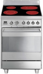 SMEG C6CMX8 DeLuxe Elektrostandherd, Edelstahl, 60 cm, Energieeffizienzklasse A, mit 5 Jahren Garantie!