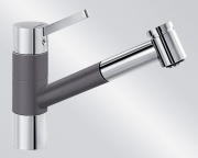 BLANCOTIVO-S Silgranit-Look, Niederdruck, Farbe anthrazit/chrom, 518425