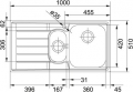 Franke Neptun NEX 251 inkl. Abtropfbecken, SlimTop, Flachrand, Becken rechts, 127.0197.254