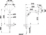 Blancovonda, Hochdruck Edelstahl geb�rstet, 518435