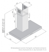 Silverline Vera 90 cm VRW 985.3 E Edelstahl, mit LED-Beleuchtung. Mit 5 Jahren Garantie!