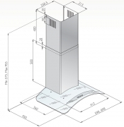 Silverline Gamma 90 cm GAW 953 E Edelstahl Klarglas. Mit 5 Jahren Garantie!