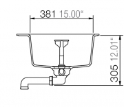 Schock Horizont D-100 U Unterbau, INKL. GLASSCHNEIDBRETT, Bronze