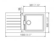 Schock Signus D-100 L A Einbau/Auflage, INKL. GLASSCHNEIDBRETT, Magnolia