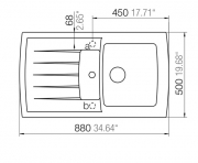 Schock Lotus D-100 A Einbau/Auflage, Carbonium