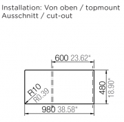 Schock Lotus D-150 A Einbau/Auflage, INKL. GLASSCHNEIDBRETT UND RESTESCHALE, Bronze
