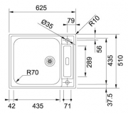 Franke Argos AGX 210 G SlimTop, Flachrand, Edelstahl Glatt, 127.0380.400