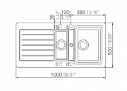 Schock Typos D-150 A Einbau/Auflage, INKLUSIVE RESTESCHALE, Onyx