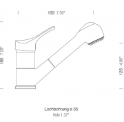 Schock Leva Schlauchbrause, Hochdruck, Cristalite, Nero