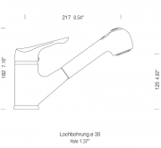 Schock Neos Schlauchbrause, Hochdruck, Cristalite, Nero