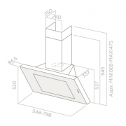Elica Elektra IX/F/80 Wandhaube Edelstahl, PRF0006872A