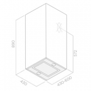 Elica Kuadra IX/A/60 Wandhaube Edelstahl, PRF0007419