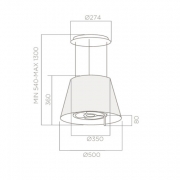 Elica Platinum IX/F 51 Inselhaube Edelstahl, 65414587/3. Mit 5 Jahren Garantie!