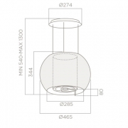 Elica Star IX/F 47 Inselhaube Edelstahl und Glas, 65414592A. Mit 5 Jahren Garantie!